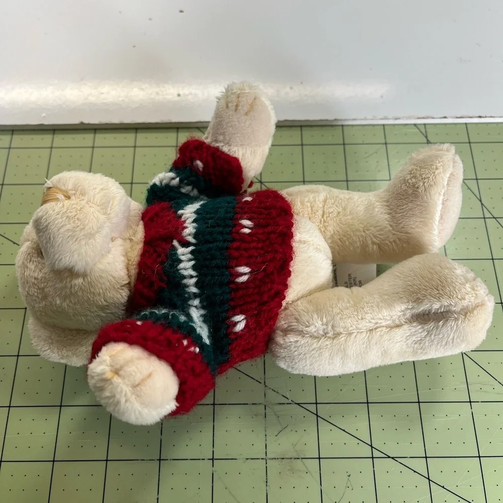 Christmas Chrisha Vintage Brown 9” Teddy Bear Jointed Legs Playful‎ Plush 2004